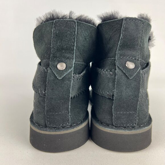UGG Womens McKay Black Sheepskin Winter Ankle Boots Water Repellent size 7.5 - Picture 5 of 16